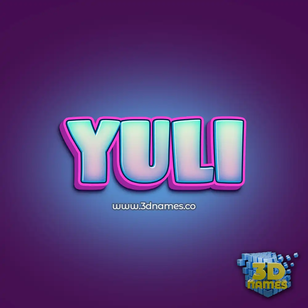 yuli in Phat Purple style - 3D name wallpaper