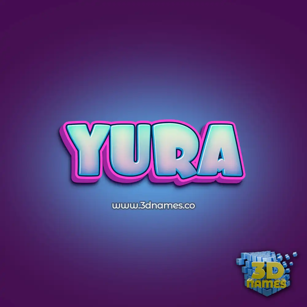 yura in Phat Purple style - 3D name wallpaper