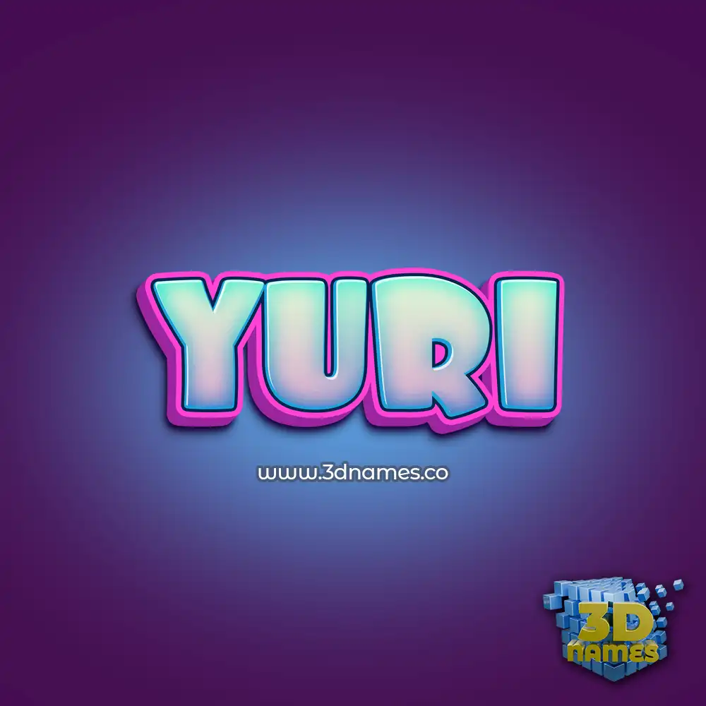 yuri in Phat Purple style - 3D name wallpaper