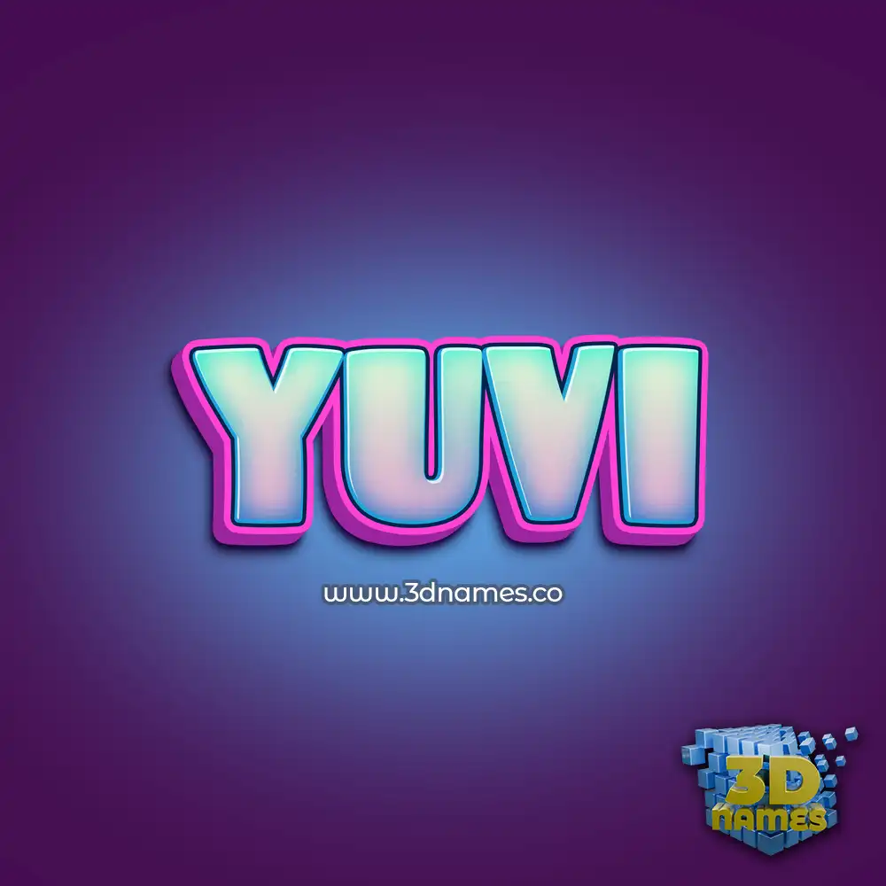 yuvi in Phat Purple style - 3D name wallpaper