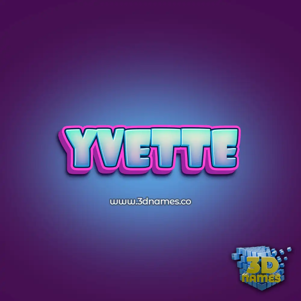 yvette in Phat Purple style - 3D name wallpaper