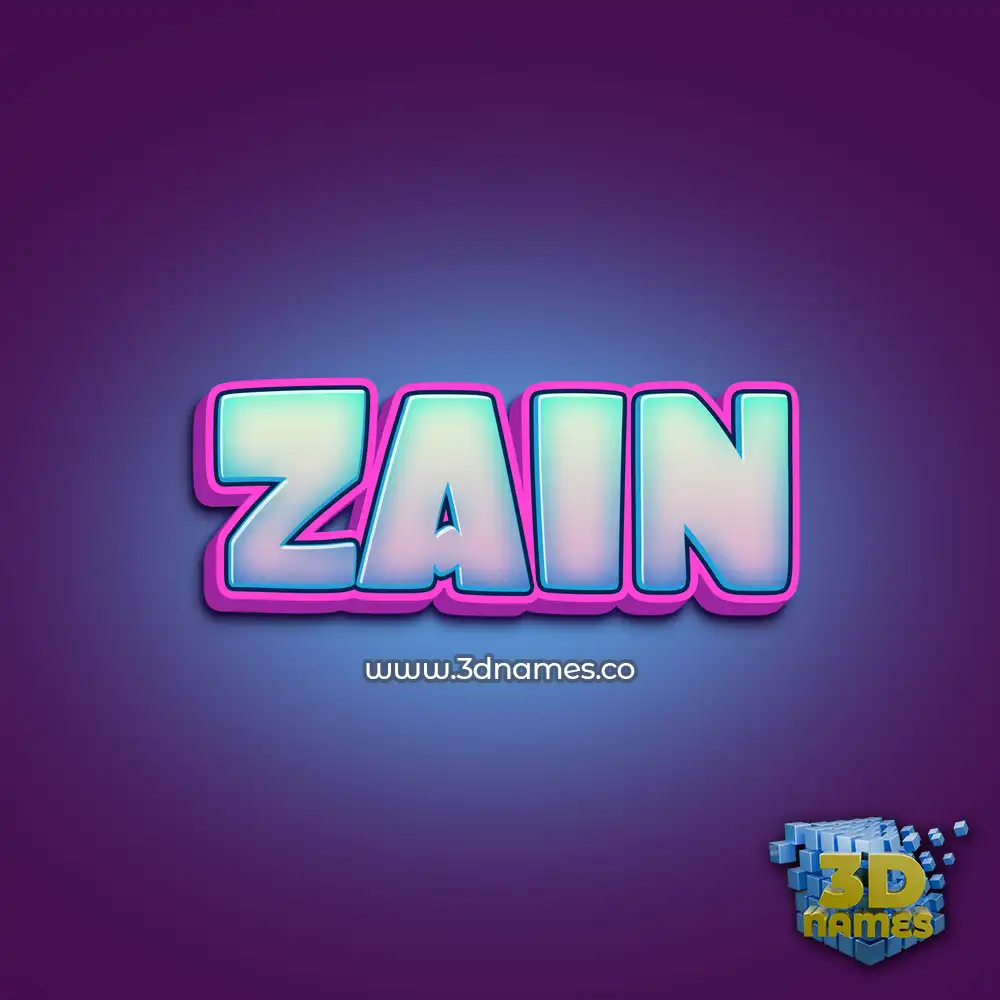 zain in Phat Purple style - 3D name wallpaper