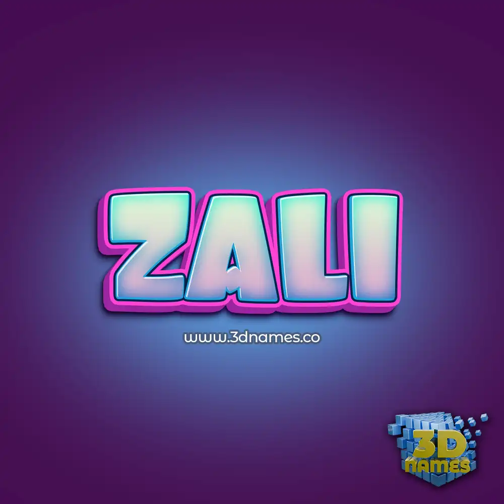 zali in Phat Purple style - 3D name wallpaper