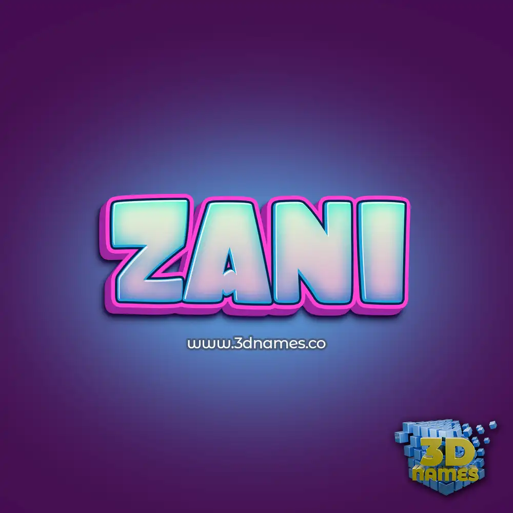 zani in Phat Purple style - 3D name wallpaper