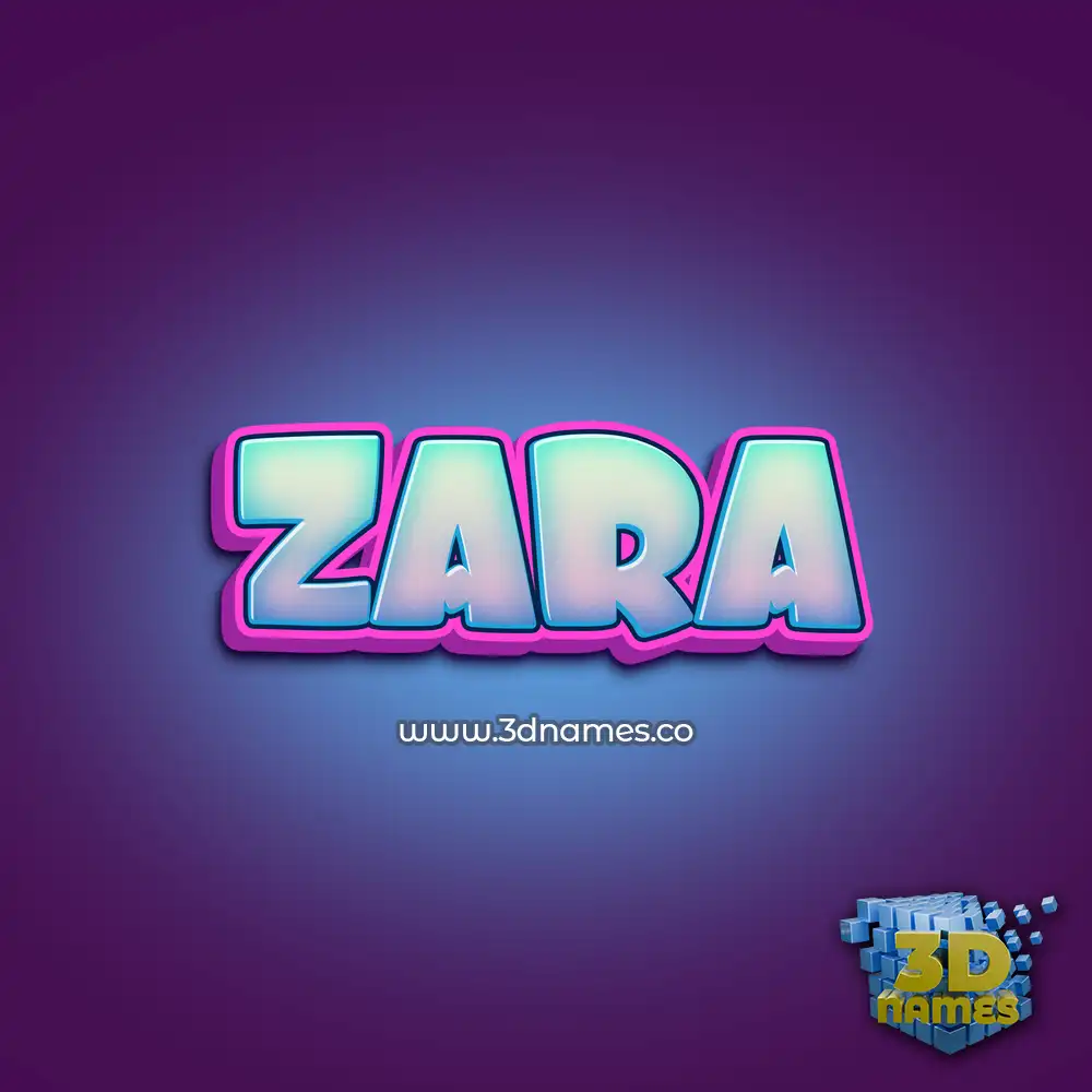 zara in Phat Purple style - 3D name wallpaper