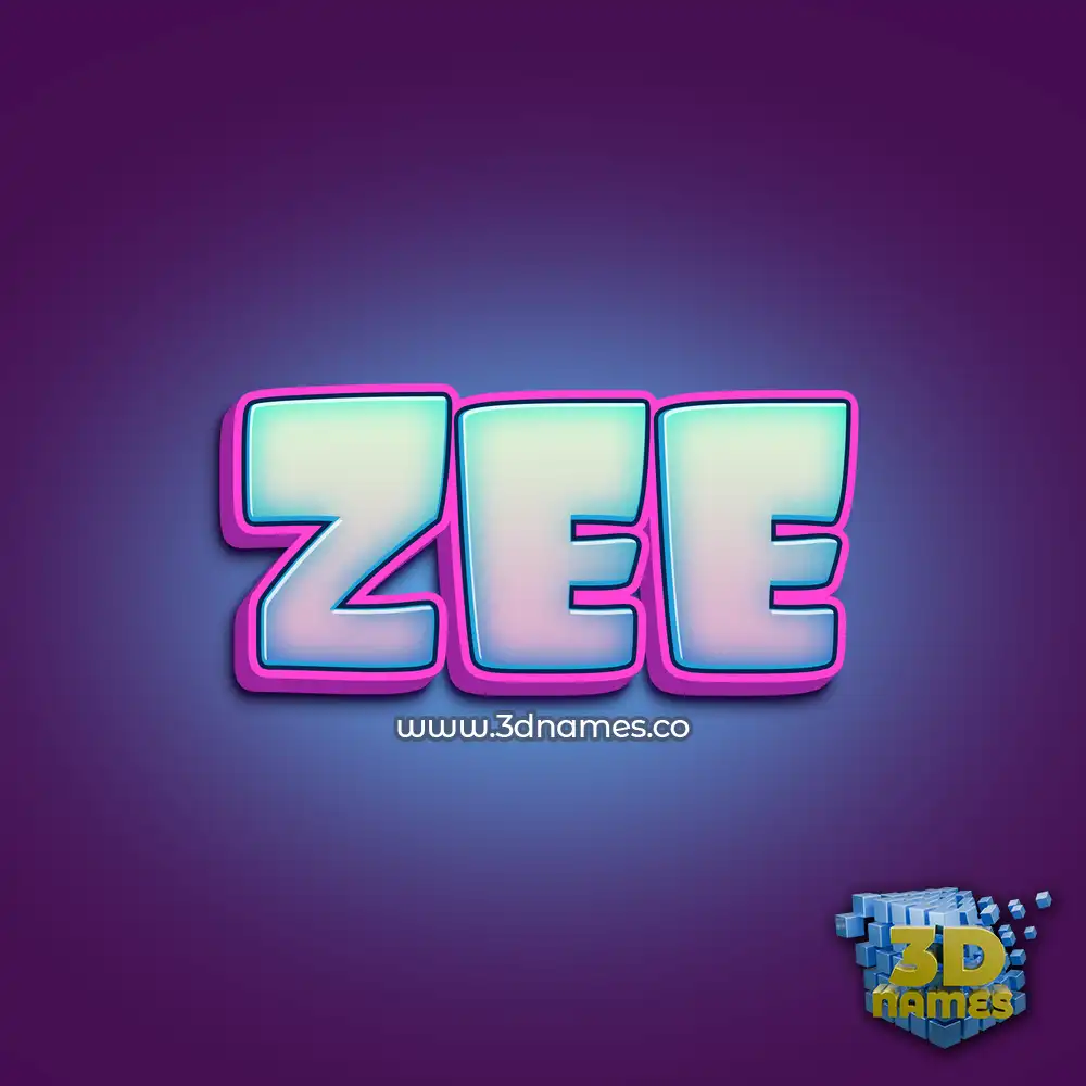 zee in Phat Purple style - 3D name wallpaper