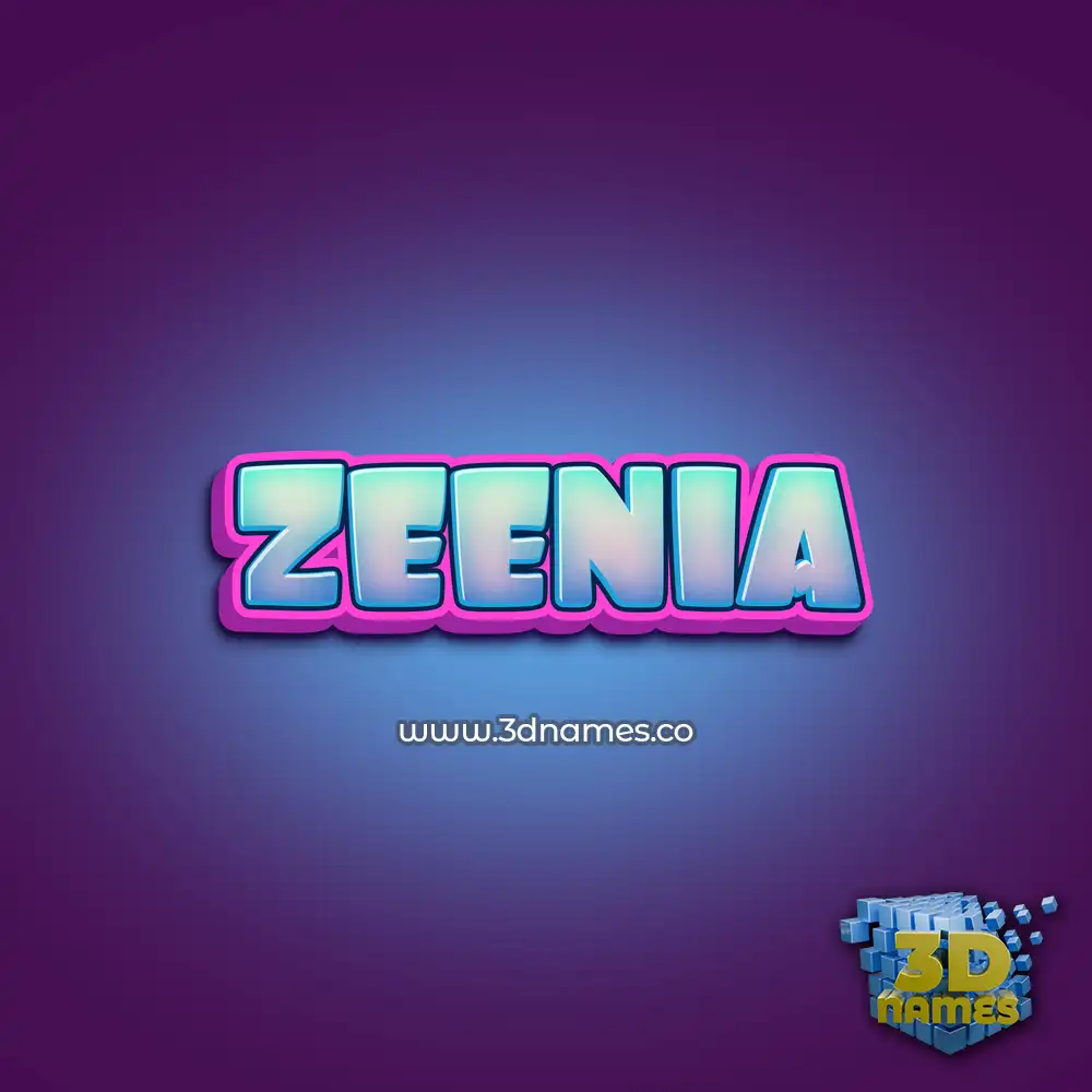 zeenia in Phat Purple style - 3D name wallpaper