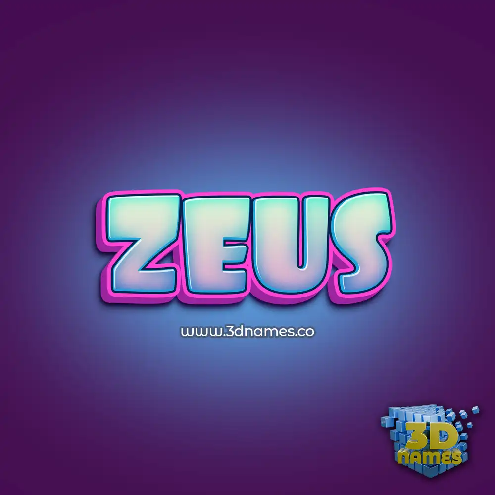 zeus in Phat Purple style - 3D name wallpaper