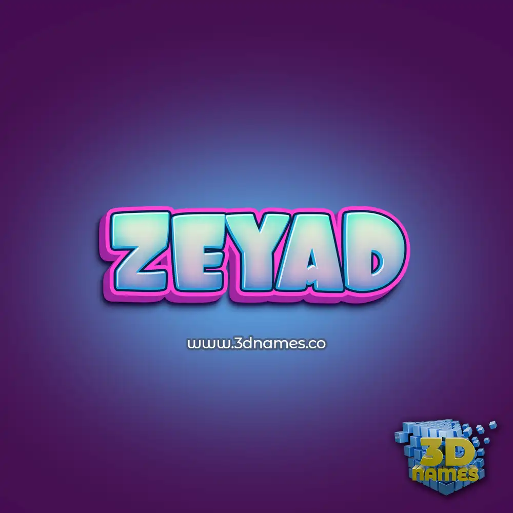 zeyad in Phat Purple style - 3D name wallpaper