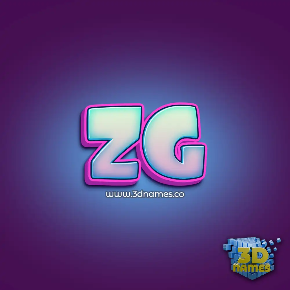 zg in Phat Purple style - 3D name wallpaper