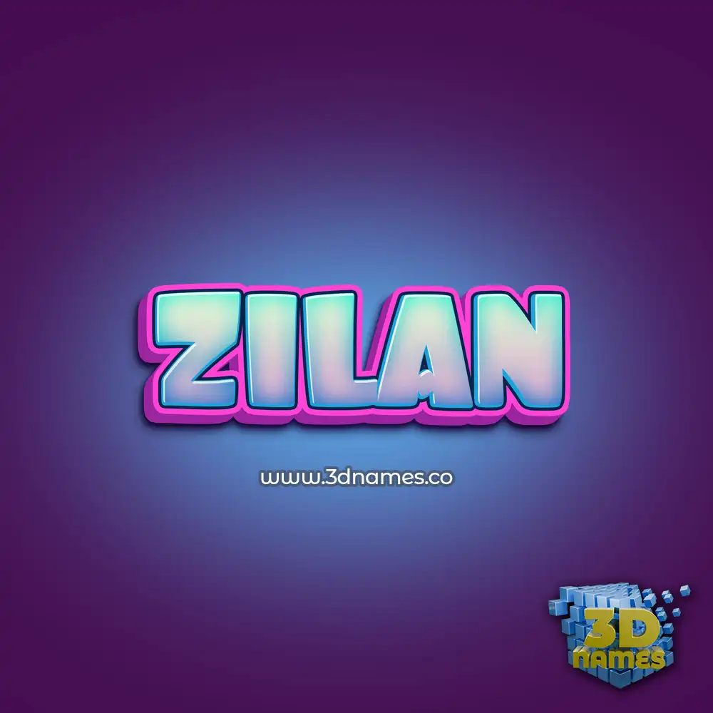 zilan in Phat Purple style - 3D name wallpaper