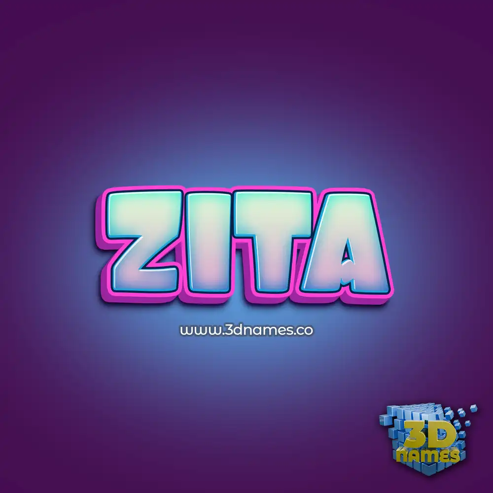 zita in Phat Purple style - 3D name wallpaper