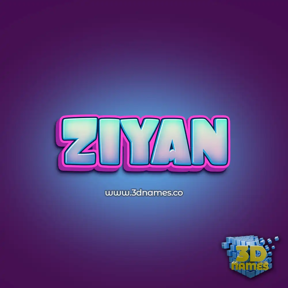 ziyan in Phat Purple style - 3D name wallpaper