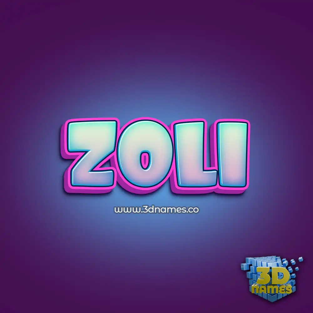 zoli in Phat Purple style - 3D name wallpaper