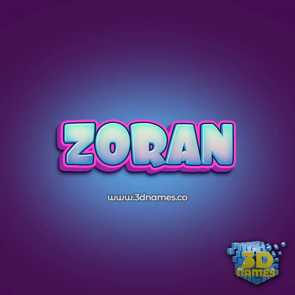 zoran in Phat Purple style - 3D name wallpaper