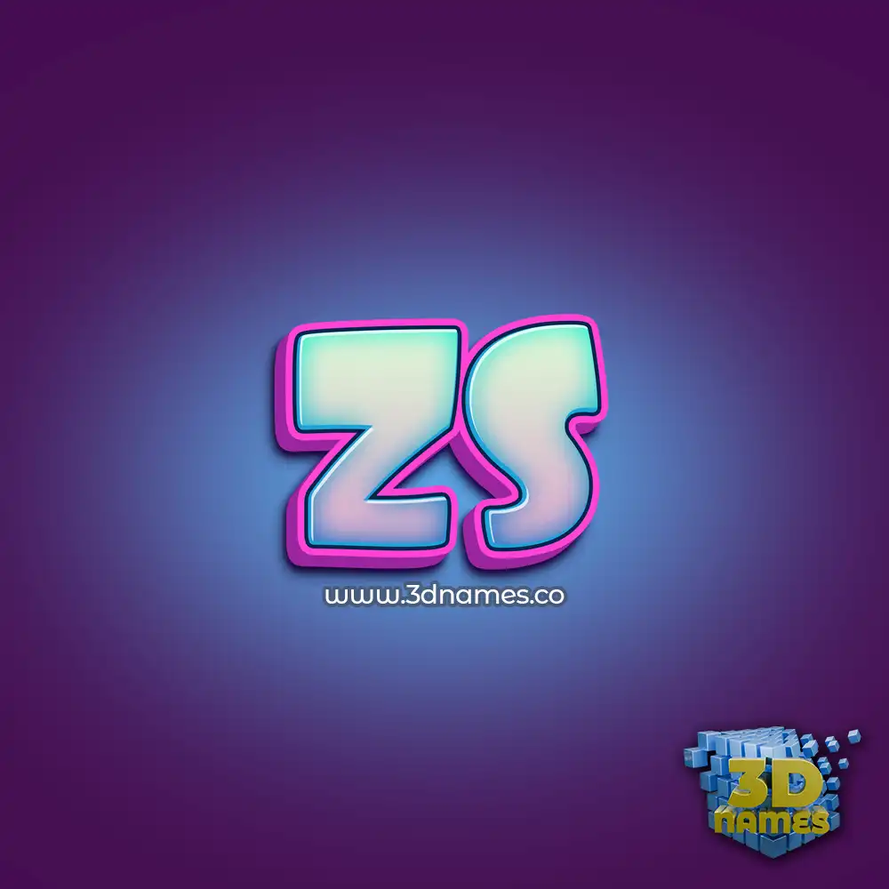 zs in Phat Purple style - 3D name wallpaper