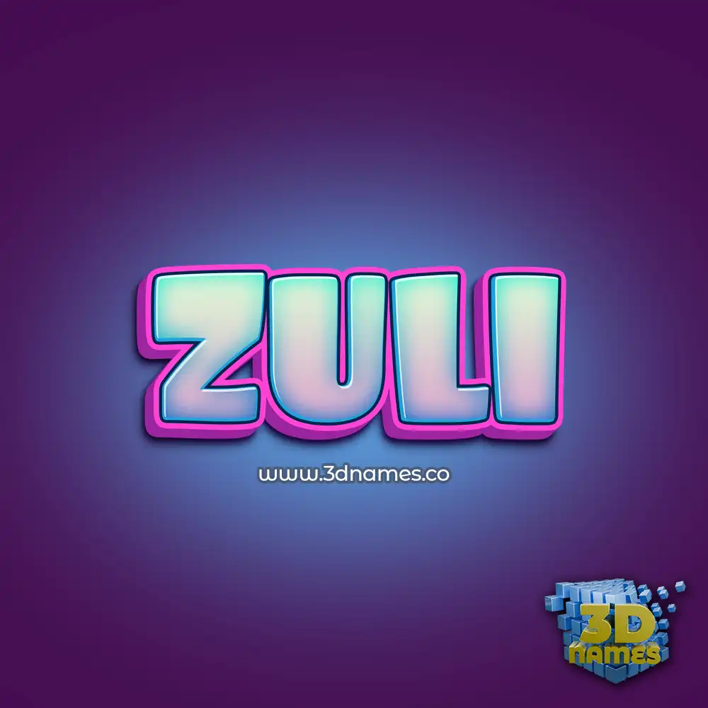 zuli in Phat Purple style - 3D name wallpaper