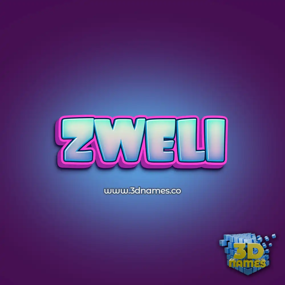 zweli in Phat Purple style - 3D name wallpaper