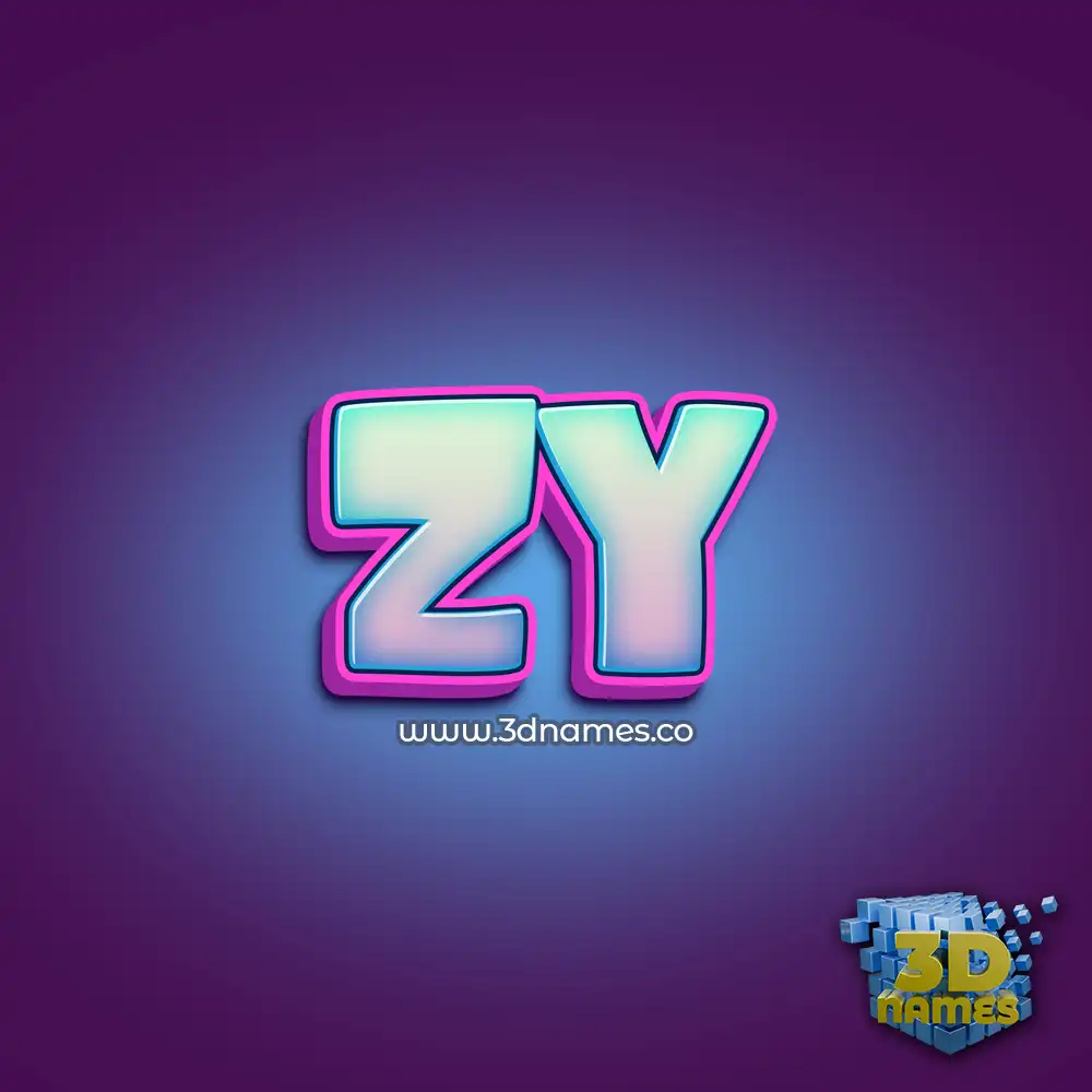 zy in Phat Purple style - 3D name wallpaper