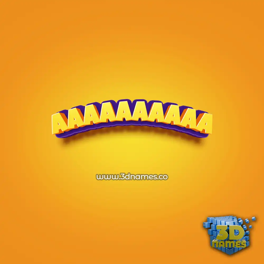 aaaaaaaaaa in Orange Toon style - 3D name wallpaper