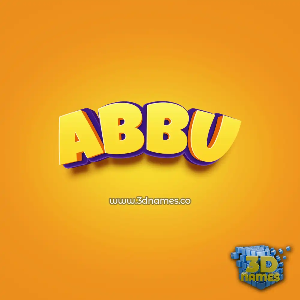 abbu in Orange Toon style - 3D name wallpaper