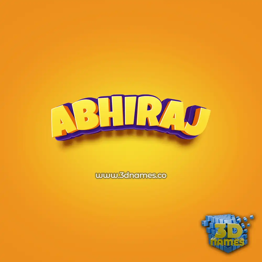 abhiraj in Orange Toon style - 3D name wallpaper