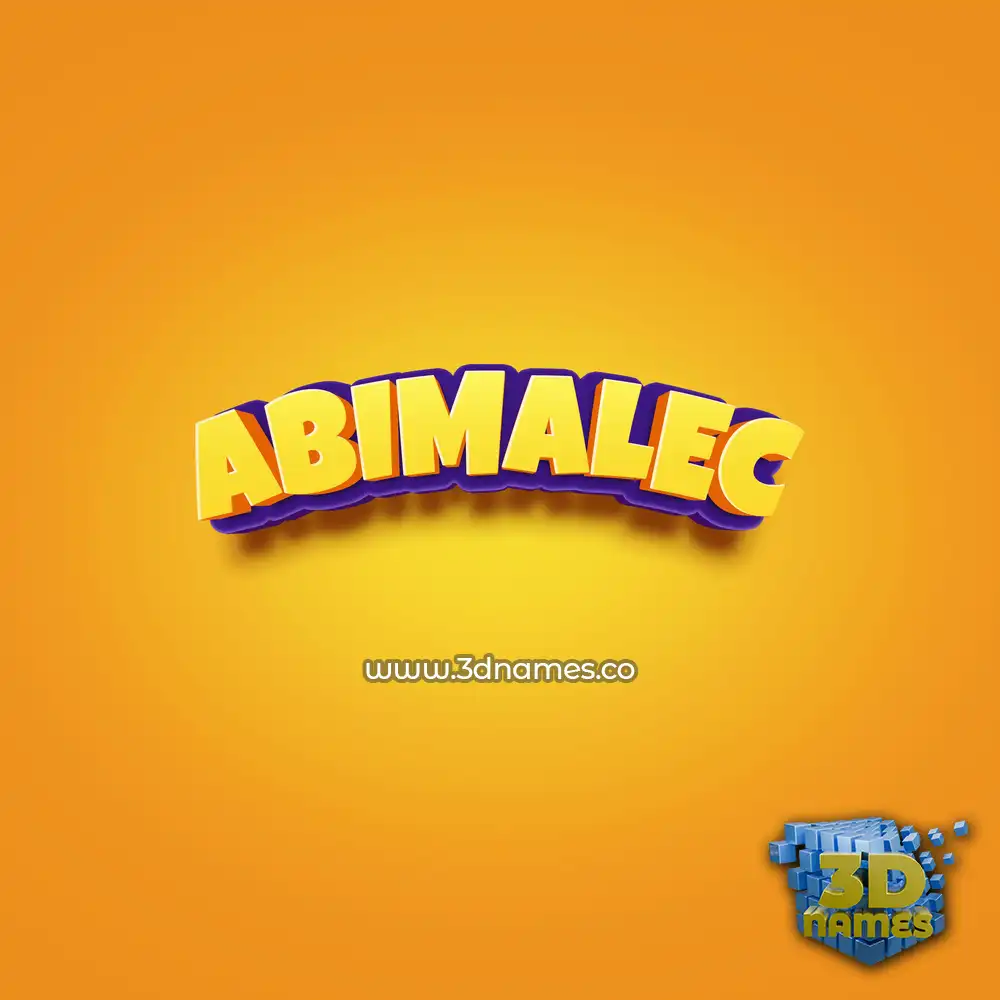 abimalec in Orange Toon style - 3D name wallpaper
