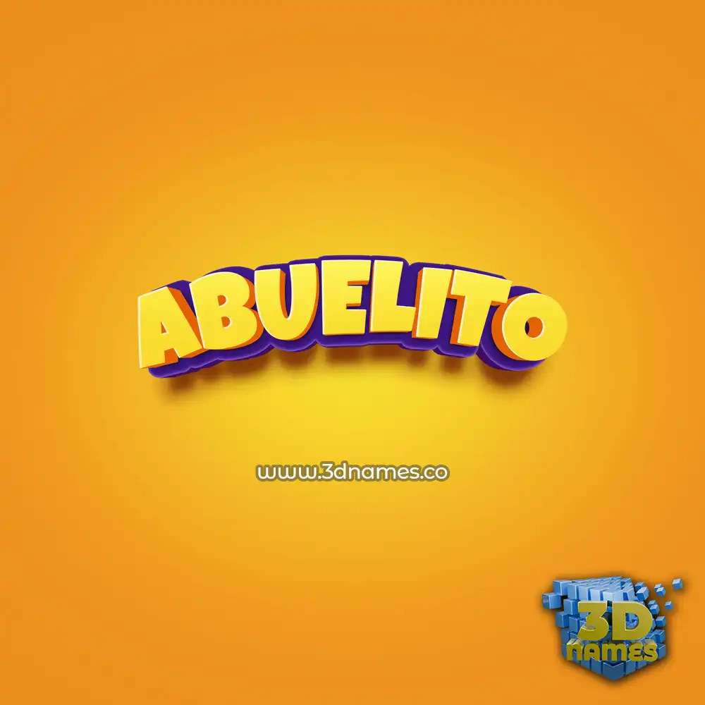 abuelito in Orange Toon style - 3D name wallpaper