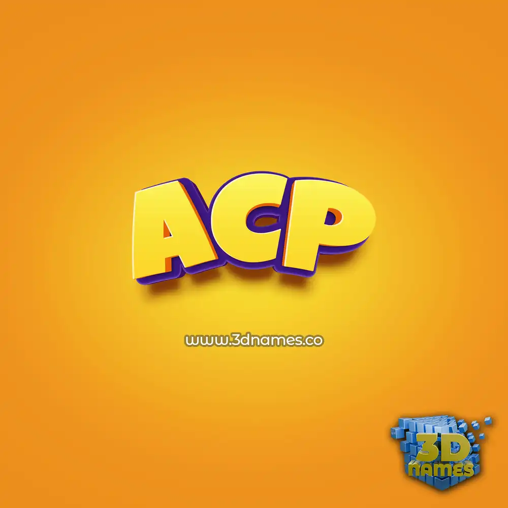 acp in Orange Toon style - 3D name wallpaper