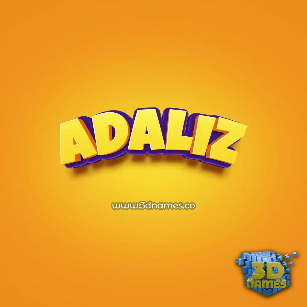 adaliz in Orange Toon style - 3D name wallpaper