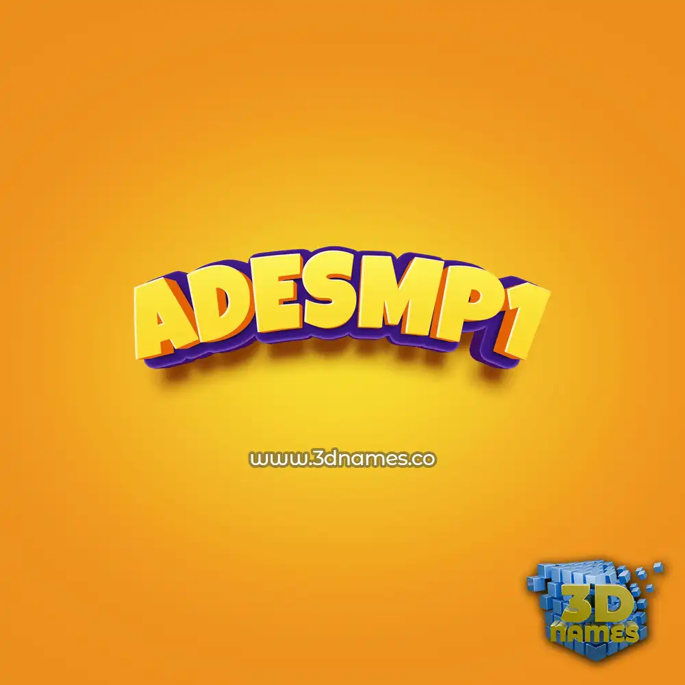 adesmp1 in Orange Toon style - 3D name wallpaper