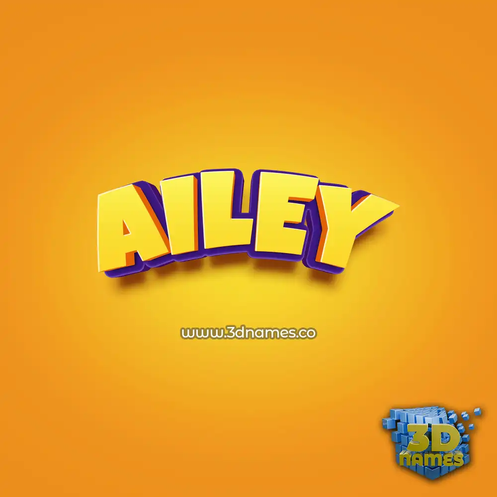 ailey in Orange Toon style - 3D name wallpaper