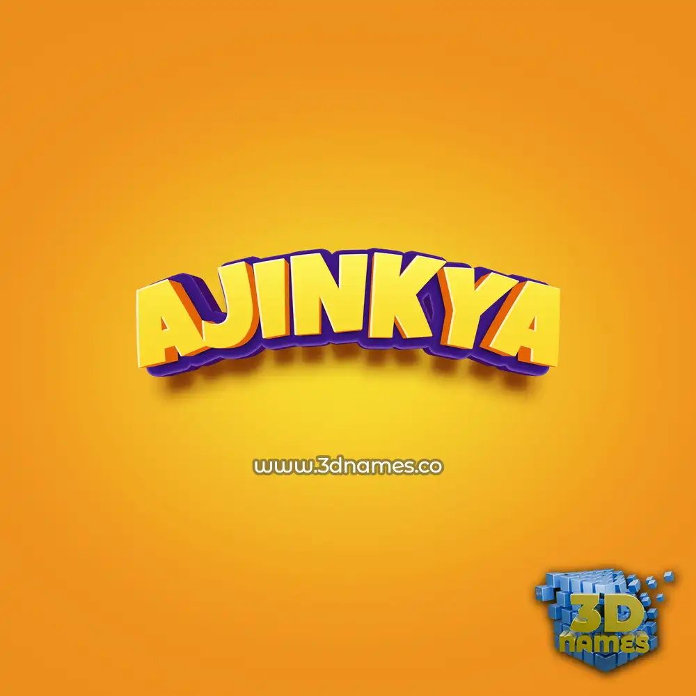 ajinkya in Orange Toon style - 3D name wallpaper