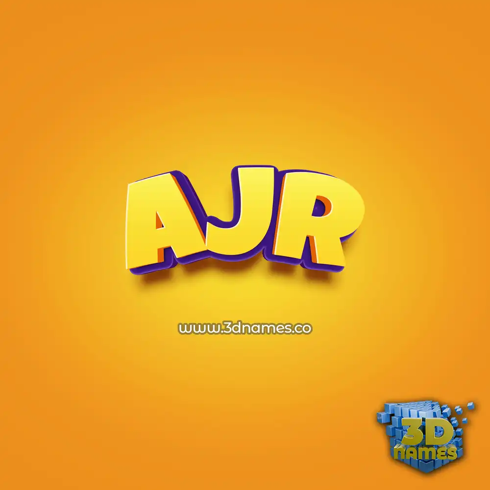 ajr in Orange Toon style - 3D name wallpaper