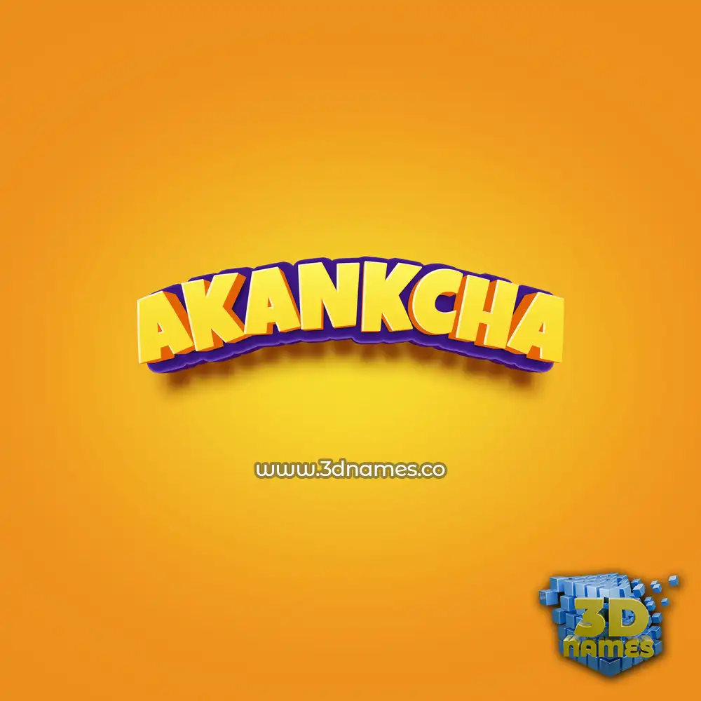 akankcha in Orange Toon style - 3D name wallpaper
