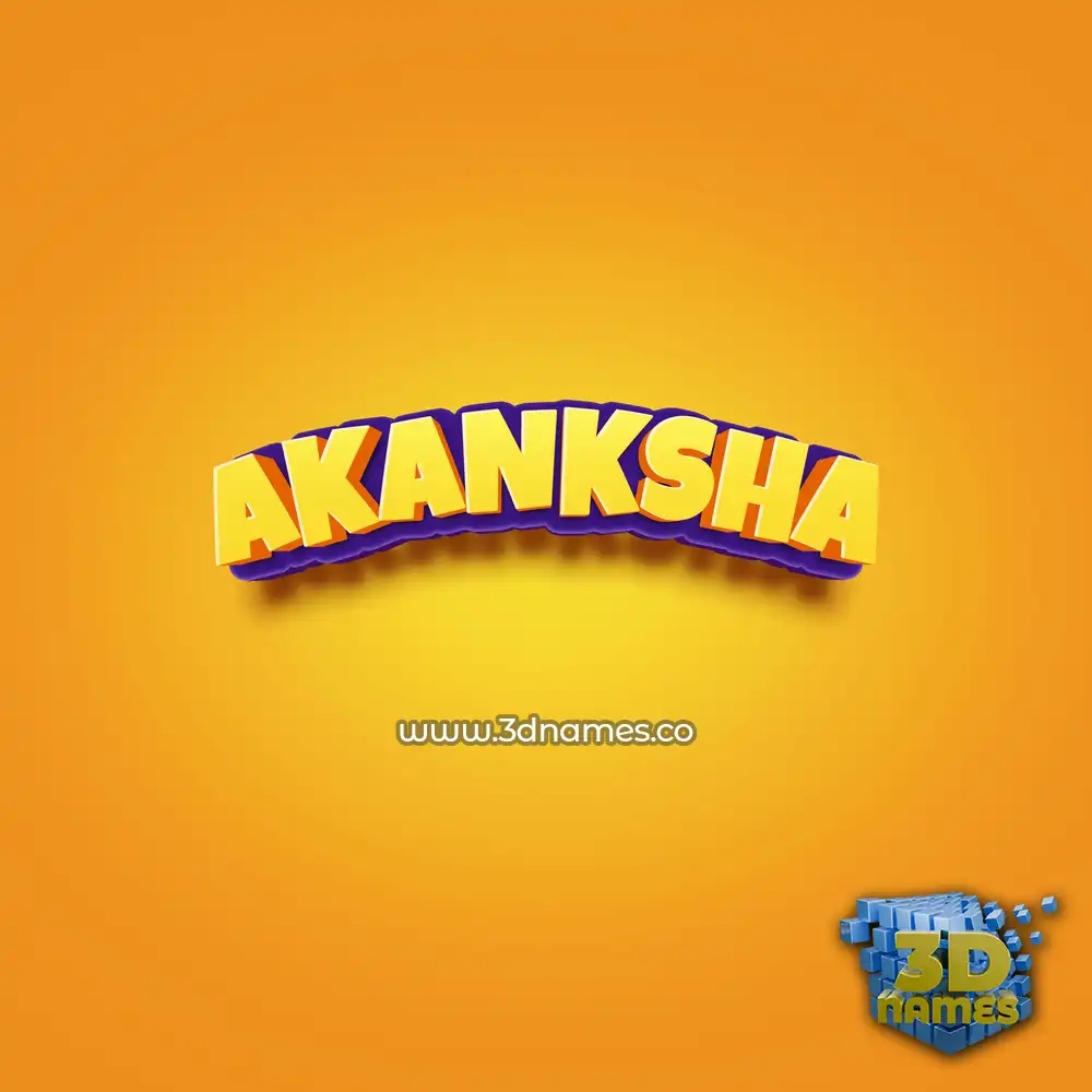 akanksha in Orange Toon style - 3D name wallpaper