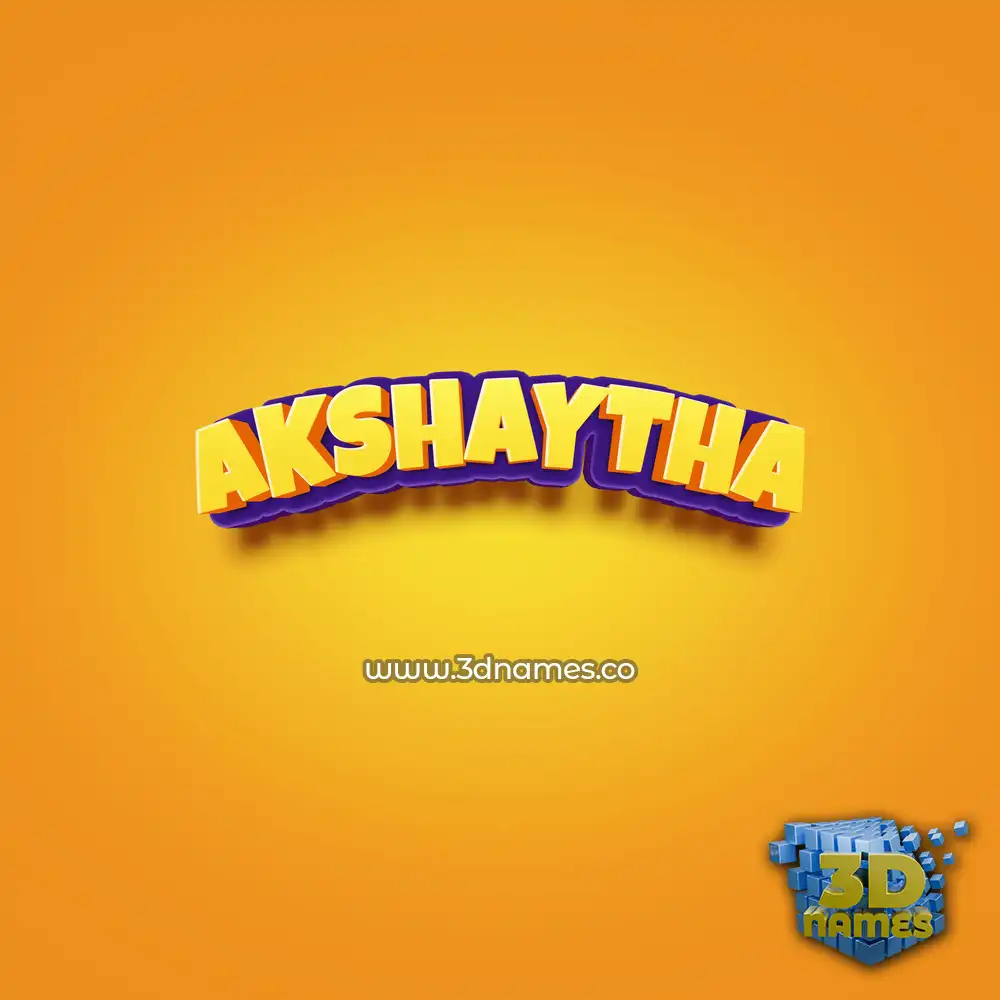 akshaytha in Orange Toon style - 3D name wallpaper