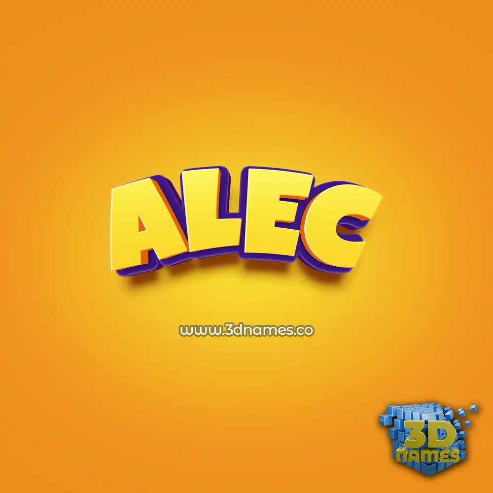 alec in Orange Toon style - 3D name wallpaper