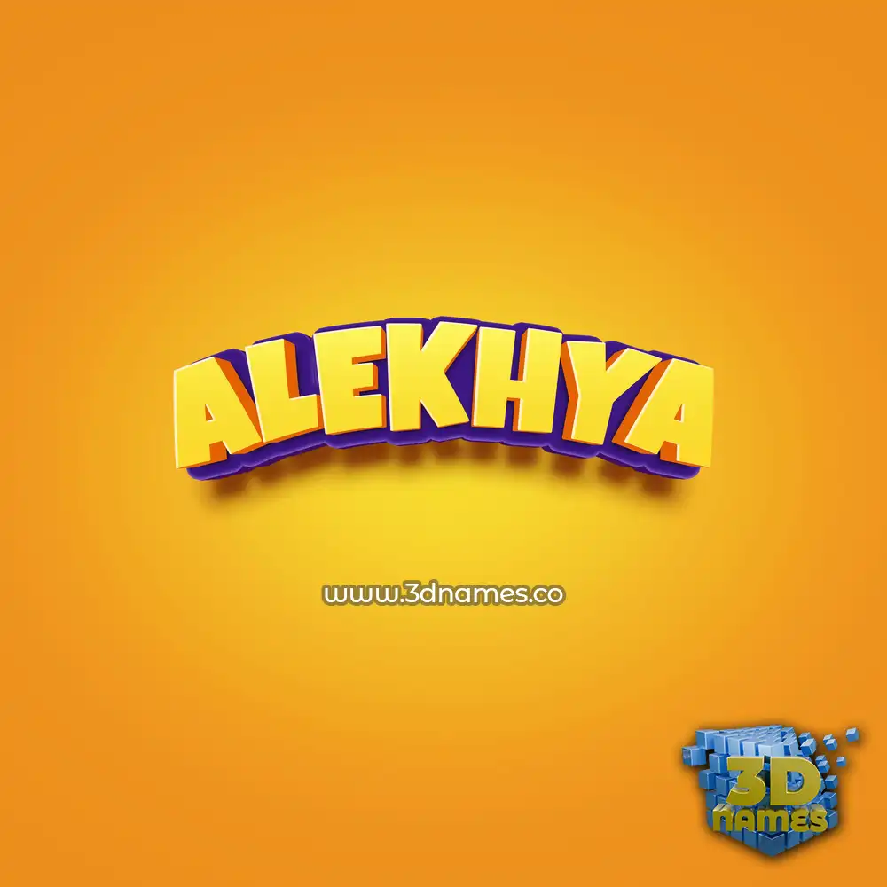 alekhya in Orange Toon style - 3D name wallpaper