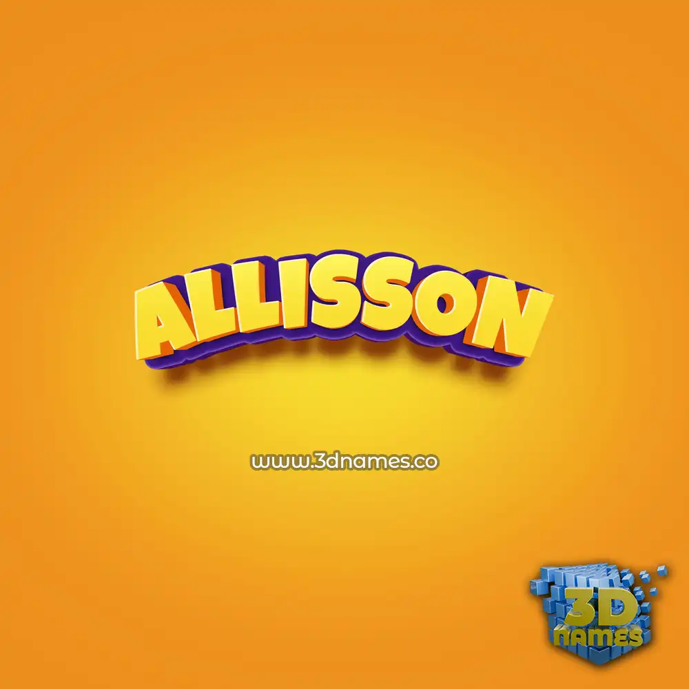 allisson in Orange Toon style - 3D name wallpaper