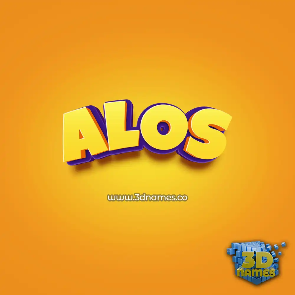 alos in Orange Toon style - 3D name wallpaper