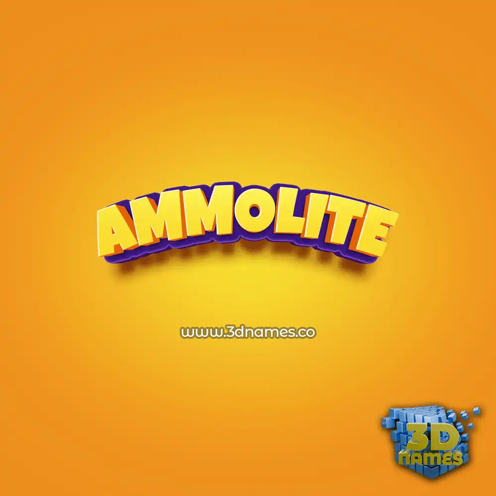 ammolite in Orange Toon style - 3D name wallpaper
