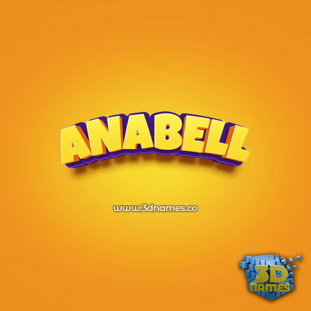 anabell in Orange Toon style - 3D name wallpaper