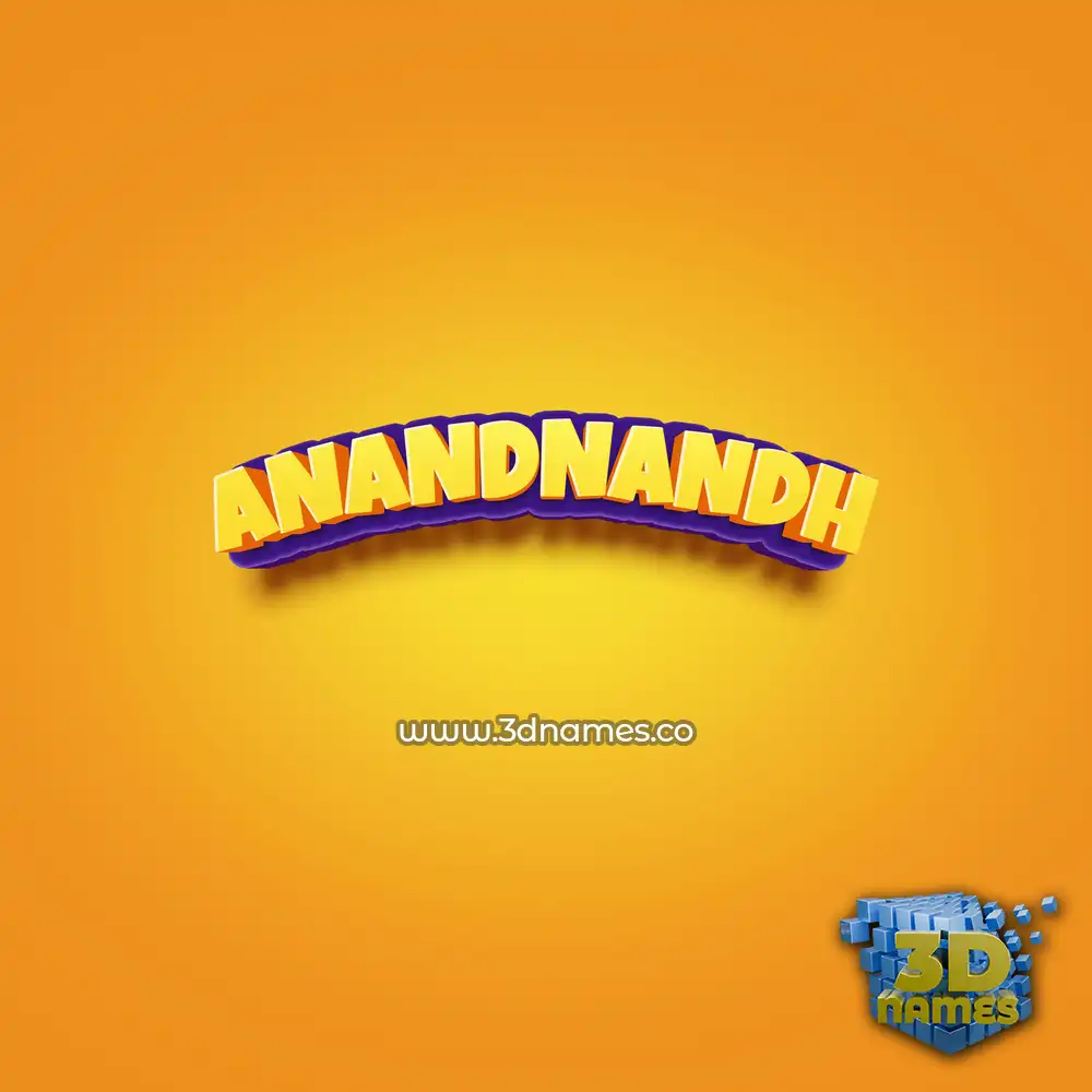 anandnandh in Orange Toon style - 3D name wallpaper