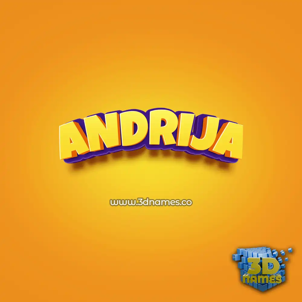 andrija in Orange Toon style - 3D name wallpaper