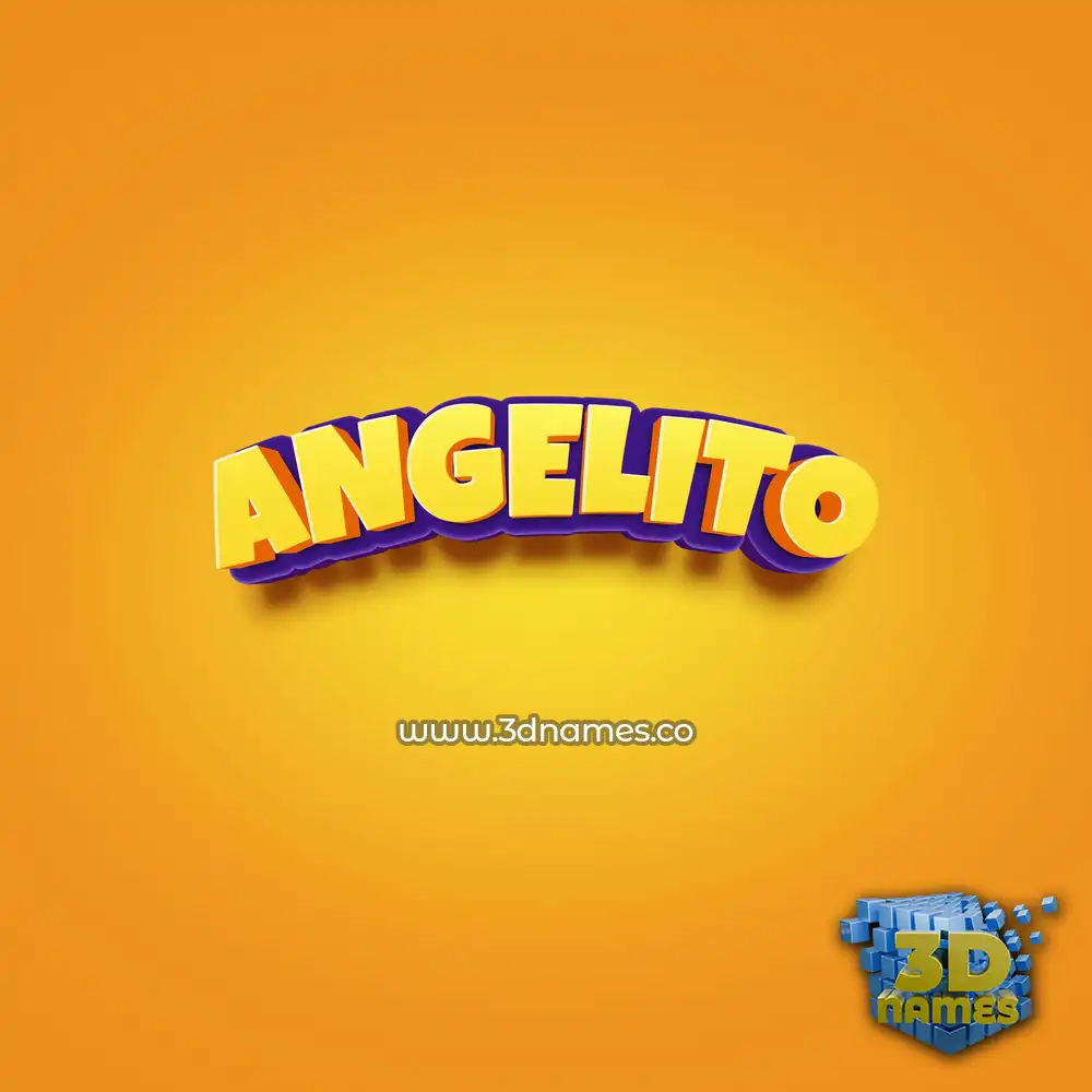 angelito in Orange Toon style - 3D name wallpaper
