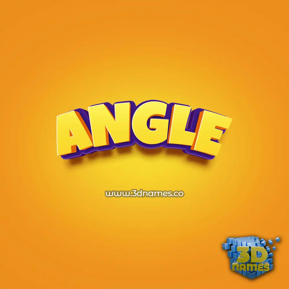 angle in Orange Toon style - 3D name wallpaper