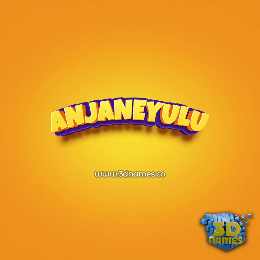 anjaneyulu in Orange Toon style - 3D name wallpaper