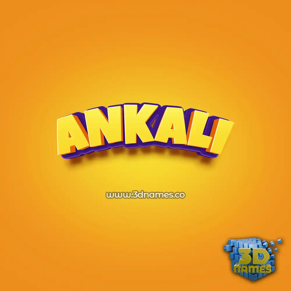 ankali in Orange Toon style - 3D name wallpaper