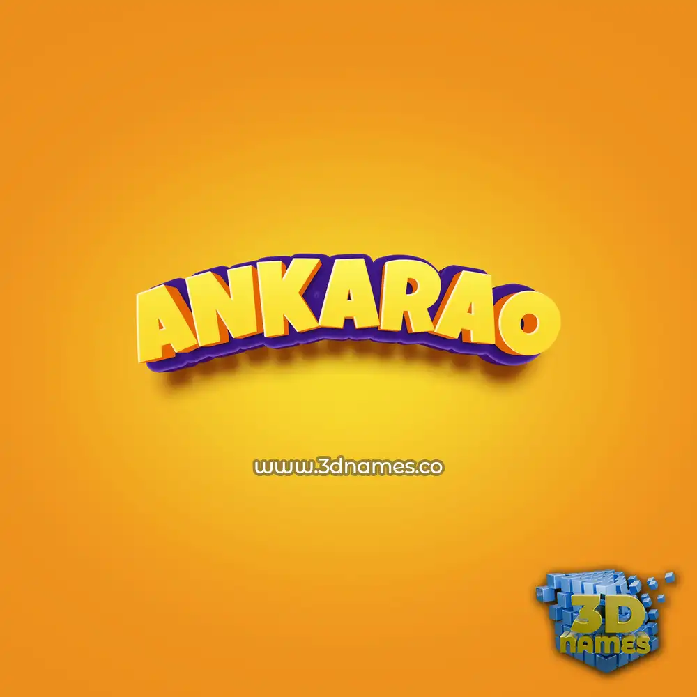 ankarao in Orange Toon style - 3D name wallpaper
